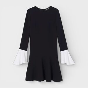 PAULE KA PARIS
Contrast Color-Cuff A-Line Dress
